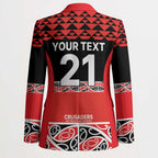 New Zealand Rugby Pacific Custom Blazer Whatumoana Maori Kowhaiwhai Pattern - Aussie Hoodie