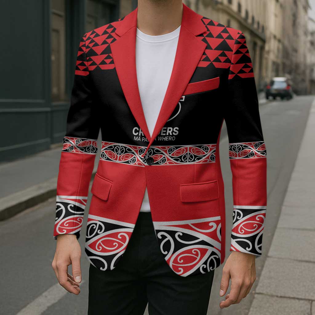 New Zealand Rugby Pacific Custom Blazer Whatumoana Maori Kowhaiwhai Pattern - Aussie Hoodie