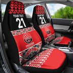 New Zealand Rugby Pacific Custom Car Seat Cover Whatumoana Maori Kowhaiwhai Pattern