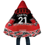 New Zealand Rugby Pacific Custom Cloak Whatumoana Maori Kowhaiwhai Pattern - Aussie Hoodie