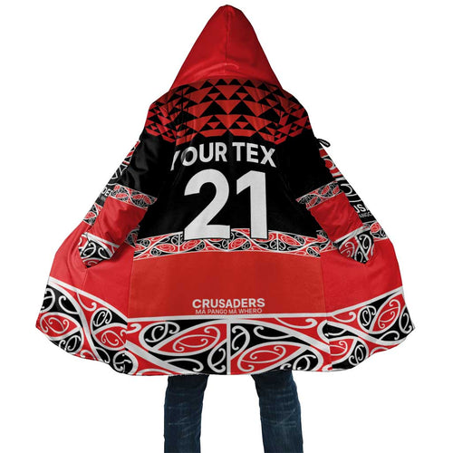 New Zealand Rugby Pacific Custom Cloak Whatumoana Maori Kowhaiwhai Pattern - Aussie Hoodie