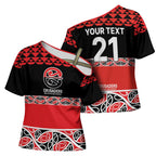 New Zealand Rugby Pacific Custom Cross Shoulder Shirt Whatumoana Maori Kowhaiwhai Pattern - Aussie Hoodie