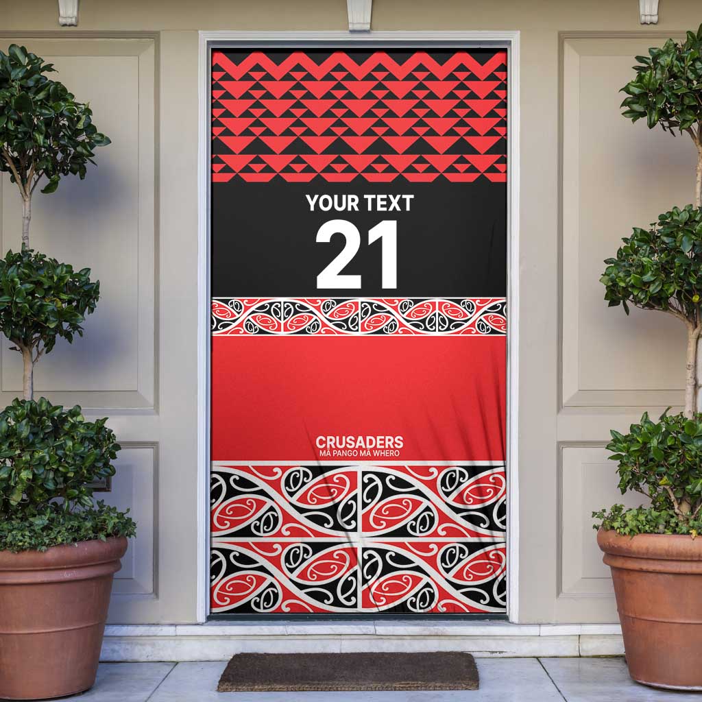 New Zealand Rugby Pacific Custom Door Cover Whatumoana Maori Kowhaiwhai Pattern - Aussie Hoodie