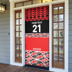 New Zealand Rugby Pacific Custom Door Cover Whatumoana Maori Kowhaiwhai Pattern - Aussie Hoodie
