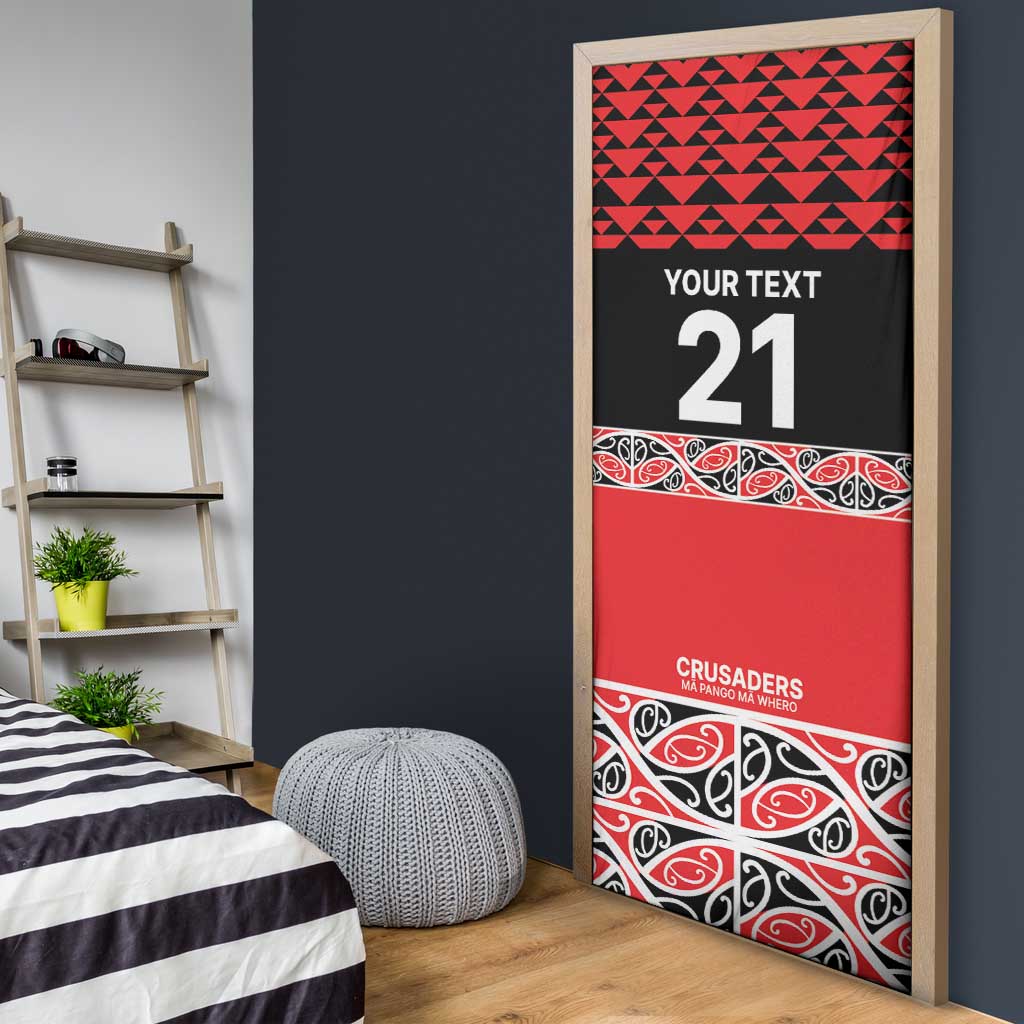 New Zealand Rugby Pacific Custom Door Cover Whatumoana Maori Kowhaiwhai Pattern - Aussie Hoodie