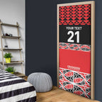 New Zealand Rugby Pacific Custom Door Cover Whatumoana Maori Kowhaiwhai Pattern - Aussie Hoodie
