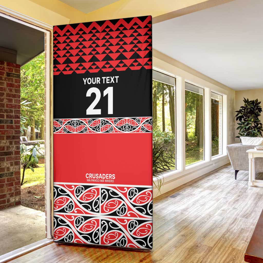 New Zealand Rugby Pacific Custom Door Cover Whatumoana Maori Kowhaiwhai Pattern - Aussie Hoodie