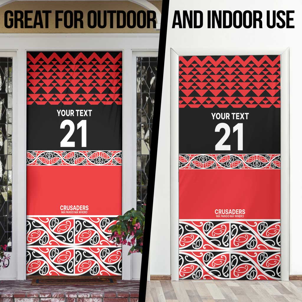 New Zealand Rugby Pacific Custom Door Cover Whatumoana Maori Kowhaiwhai Pattern - Aussie Hoodie
