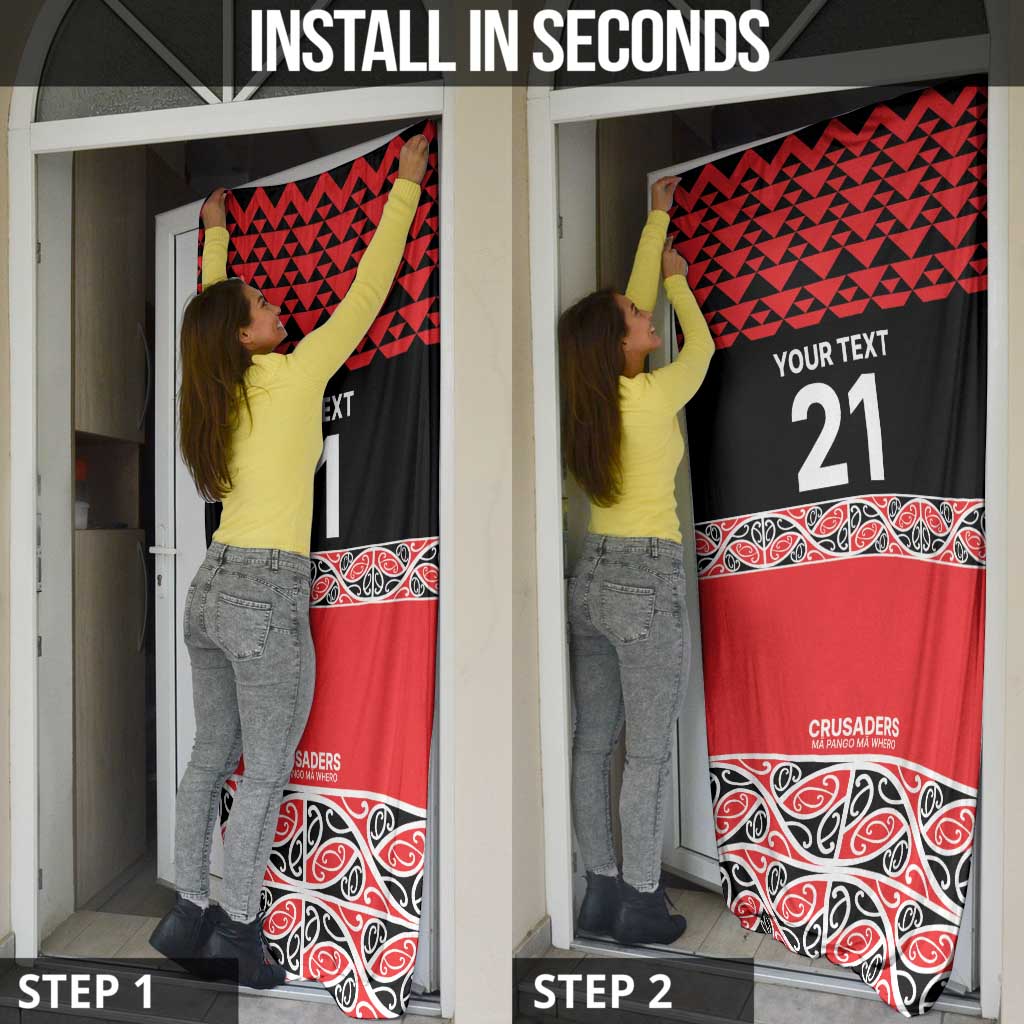 New Zealand Rugby Pacific Custom Door Cover Whatumoana Maori Kowhaiwhai Pattern - Aussie Hoodie