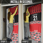 New Zealand Rugby Pacific Custom Door Cover Whatumoana Maori Kowhaiwhai Pattern - Aussie Hoodie