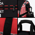 New Zealand Maori Rugby Pacific Custom Duffle Bag Whatumoana Maori Kowhaiwhai Pattern