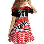 New Zealand Rugby Pacific Custom Family Matching Puletasi and Hawaiian Shirt Whatumoana Maori Kowhaiwhai Pattern