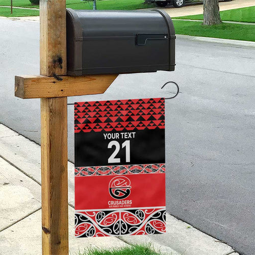 New Zealand Rugby Pacific Custom Garden Flag Whatumoana Maori Kowhaiwhai Pattern