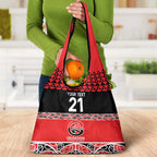 New Zealand Rugby Pacific Custom Grocery Bag Whatumoana Maori Kowhaiwhai Pattern