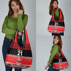 New Zealand Rugby Pacific Custom Grocery Bag Whatumoana Maori Kowhaiwhai Pattern