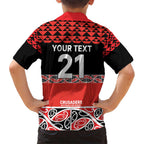 New Zealand Rugby Pacific Custom Hawaiian Shirt Whatumoana Maori Kowhaiwhai Pattern