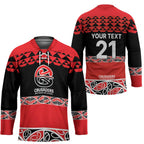 New Zealand Rugby Pacific Custom Hockey Jersey Whatumoana Maori Kowhaiwhai Pattern - Aussie Hoodie