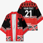 New Zealand Rugby Pacific Custom Kimono Whatumoana Maori Kowhaiwhai Pattern - Aussie Hoodie