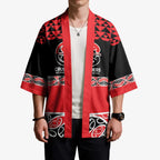 New Zealand Rugby Pacific Custom Kimono Whatumoana Maori Kowhaiwhai Pattern - Aussie Hoodie