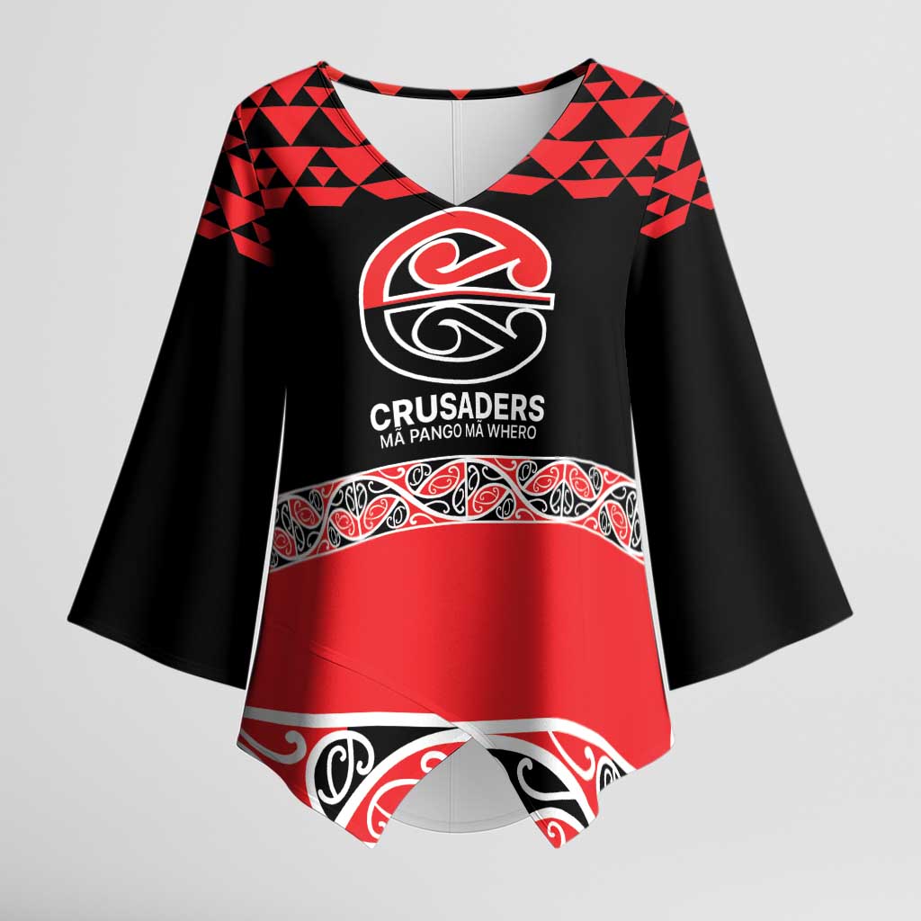 New Zealand Rugby Pacific Custom Kimono Sleeve Blouse Whatumoana Maori Kowhaiwhai Pattern - Aussie Hoodie
