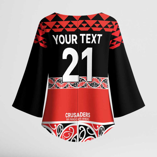 New Zealand Rugby Pacific Custom Kimono Sleeve Blouse Whatumoana Maori Kowhaiwhai Pattern - Aussie Hoodie