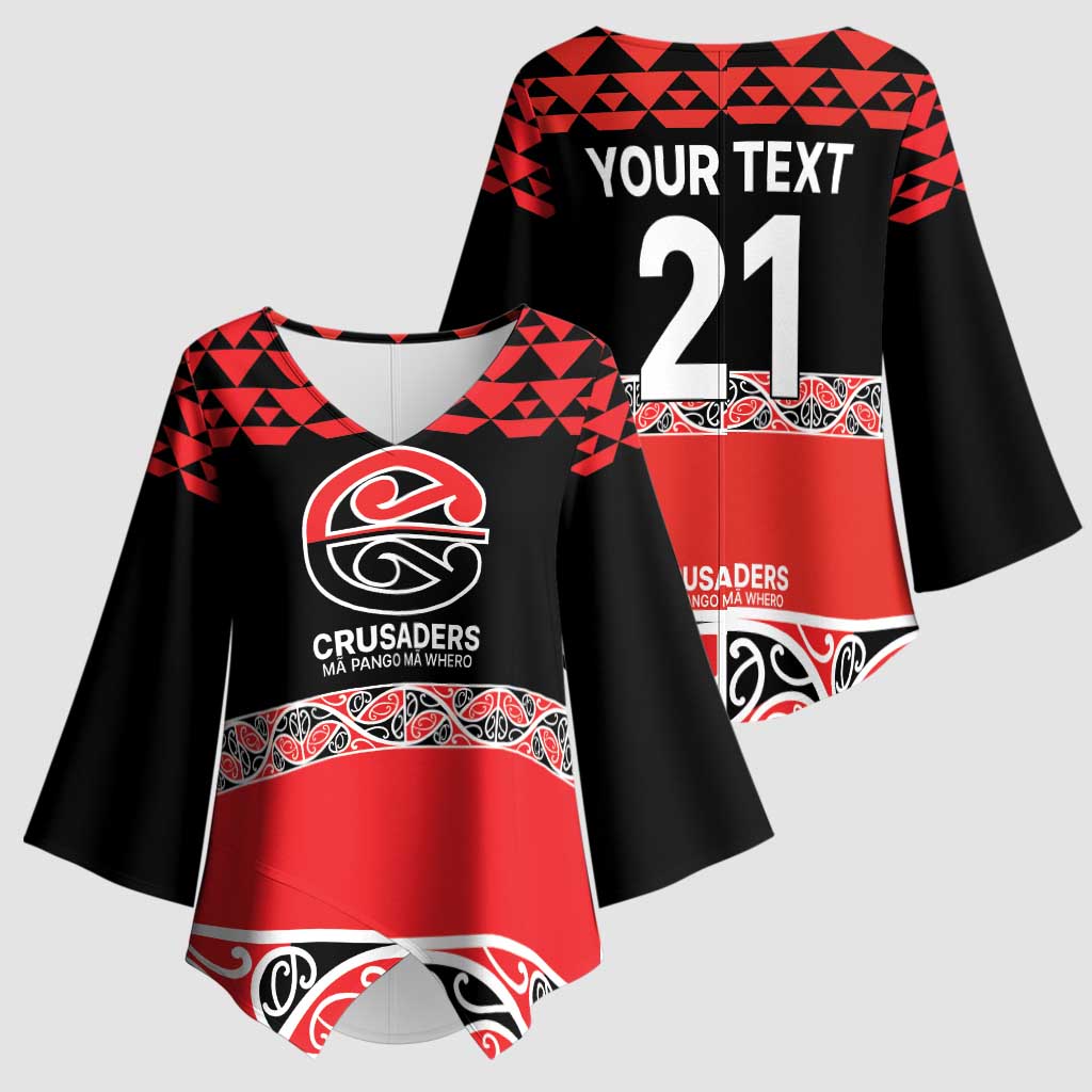 New Zealand Rugby Pacific Custom Kimono Sleeve Blouse Whatumoana Maori Kowhaiwhai Pattern - Aussie Hoodie