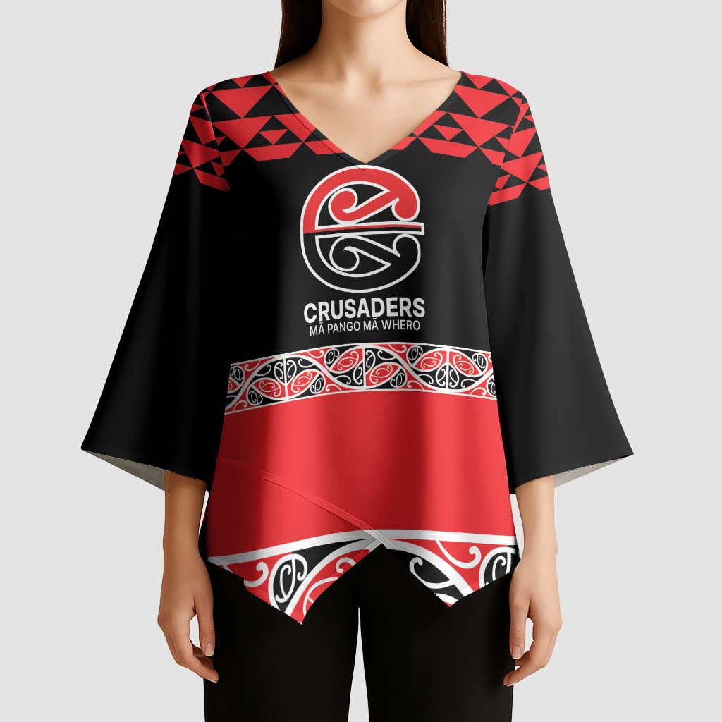 New Zealand Rugby Pacific Custom Kimono Sleeve Blouse Whatumoana Maori Kowhaiwhai Pattern - Aussie Hoodie