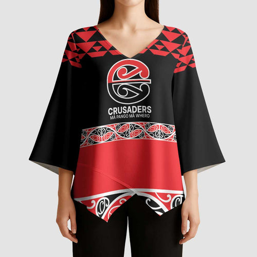New Zealand Rugby Pacific Custom Kimono Sleeve Blouse Whatumoana Maori Kowhaiwhai Pattern - Aussie Hoodie