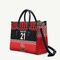 New Zealand Rugby Pacific Custom Leather Bag Whatumoana Maori Kowhaiwhai Pattern - Aussie Hoodie