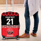 New Zealand Rugby Pacific Custom Luggage Cover Whatumoana Maori Kowhaiwhai Pattern