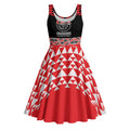 New Zealand Rugby Pacific Custom Midi Dress Whatumoana Maori Kowhaiwhai Pattern - Aussie Hoodie