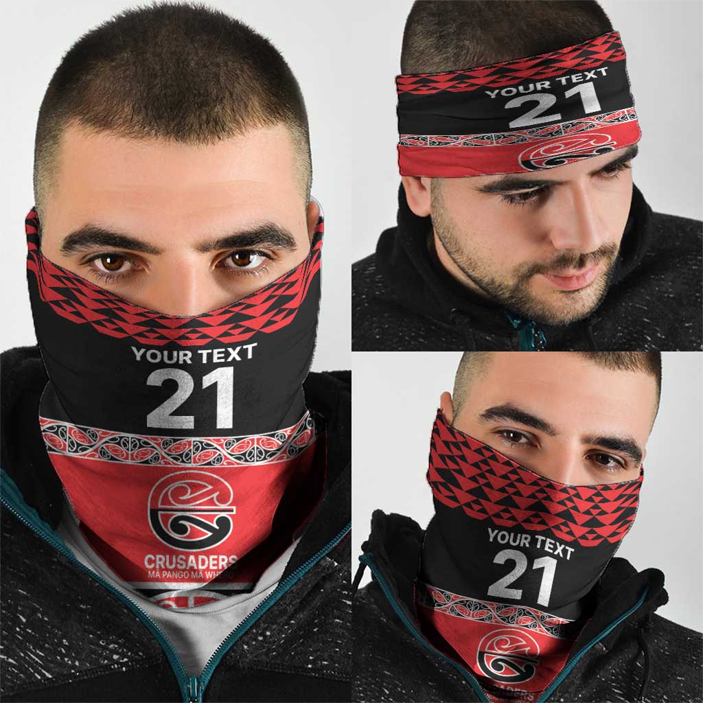New Zealand Rugby Pacific Custom Neck Gaiter Whatumoana Maori Kowhaiwhai Pattern - Aussie Hoodie