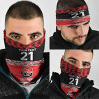 New Zealand Rugby Pacific Custom Neck Gaiter Whatumoana Maori Kowhaiwhai Pattern - Aussie Hoodie