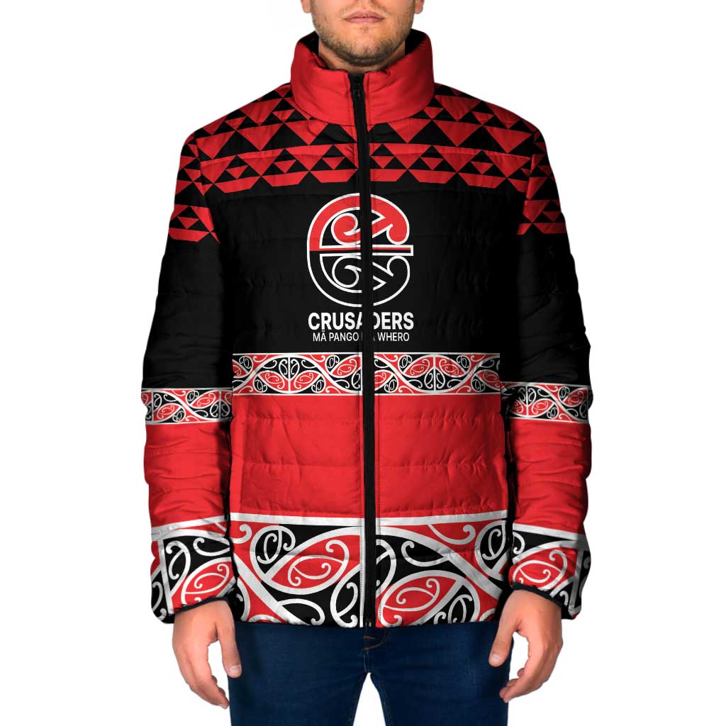 New Zealand Rugby Pacific Custom Padded Jacket Whatumoana Maori Kowhaiwhai Pattern - Aussie Hoodie