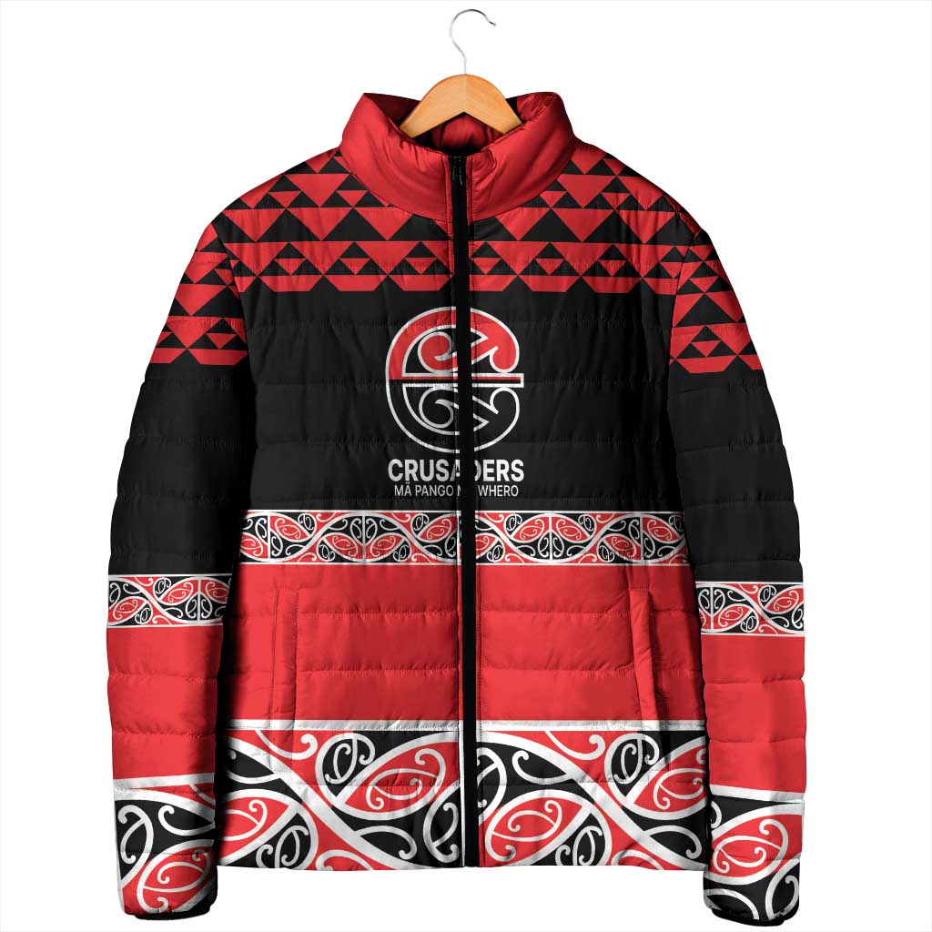New Zealand Rugby Pacific Custom Padded Jacket Whatumoana Maori Kowhaiwhai Pattern - Aussie Hoodie