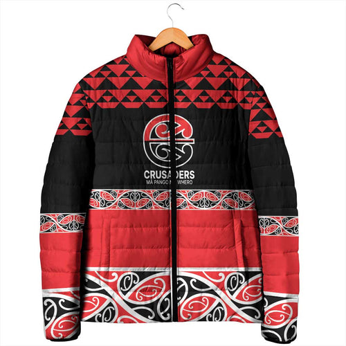 New Zealand Rugby Pacific Custom Padded Jacket Whatumoana Maori Kowhaiwhai Pattern - Aussie Hoodie