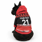 New Zealand Maori Rugby Pacific Custom Pet Hoodie Whatumoana Maori Kowhaiwhai Pattern