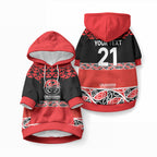 New Zealand Maori Rugby Pacific Custom Pet Hoodie Whatumoana Maori Kowhaiwhai Pattern