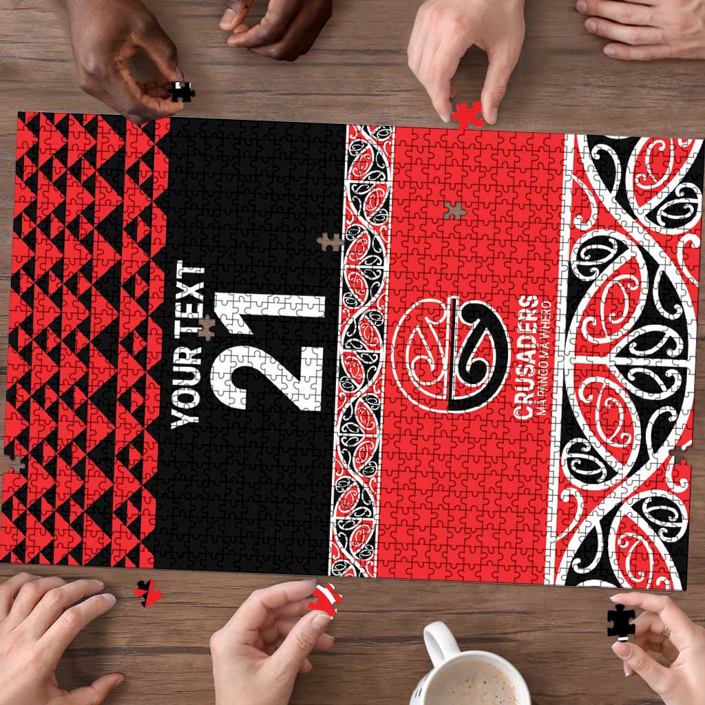 New Zealand Rugby Pacific Custom Puzzle Whatumoana Maori Kowhaiwhai Pattern - Aussie Hoodie