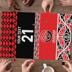 New Zealand Rugby Pacific Custom Puzzle Whatumoana Maori Kowhaiwhai Pattern - Aussie Hoodie