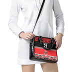 New Zealand Rugby Pacific Custom Shoulder Handbag Whatumoana Maori Kowhaiwhai Pattern