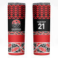 New Zealand Rugby Pacific Custom Skinny Tumbler Whatumoana Maori Kowhaiwhai Pattern
