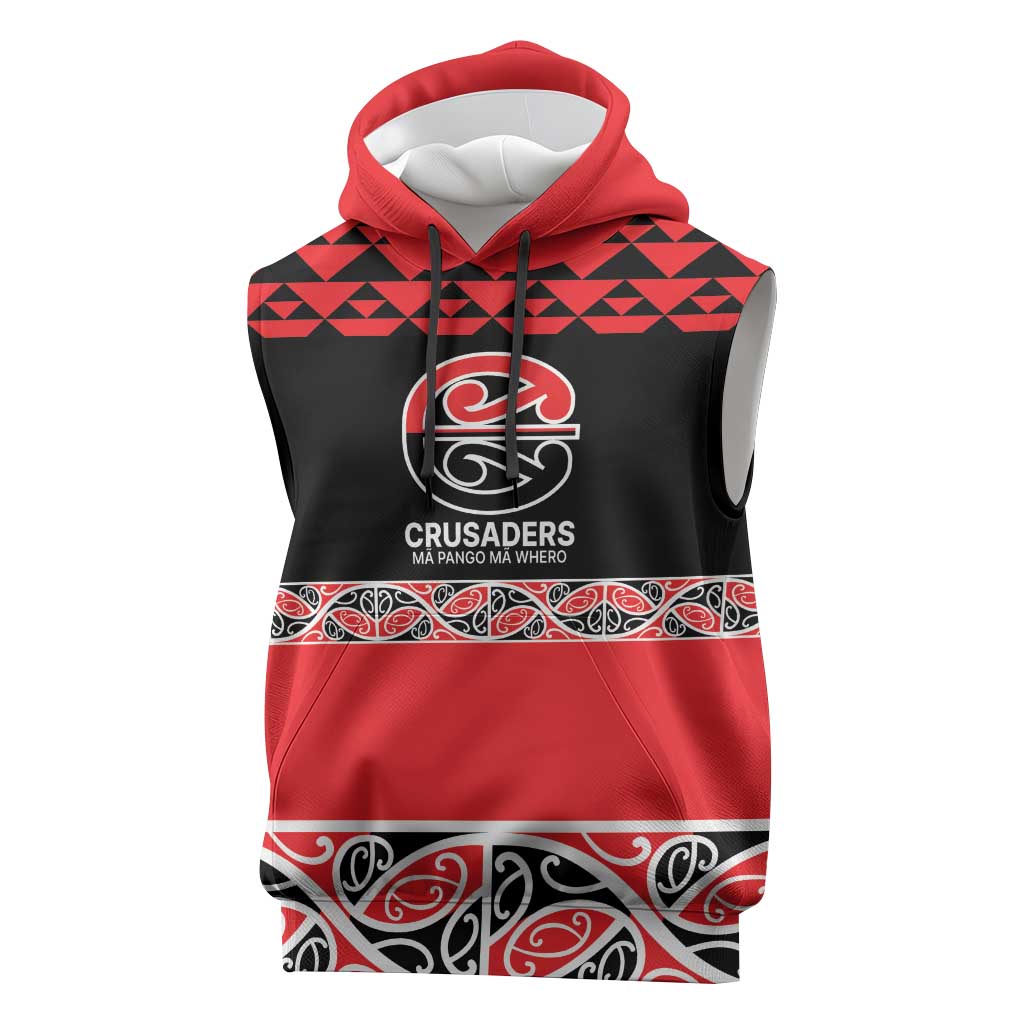 New Zealand Rugby Pacific Custom Sleeveless Hoodie Whatumoana Maori Kowhaiwhai Pattern - Aussie Hoodie