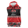 New Zealand Rugby Pacific Custom Sleeveless Hoodie Whatumoana Maori Kowhaiwhai Pattern - Aussie Hoodie