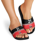New Zealand Rugby Pacific Custom Slide Sandals Whatumoana Maori Kowhaiwhai Pattern - Aussie Hoodie