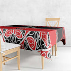 New Zealand Rugby Pacific Custom Tablecloth Whatumoana Maori Kowhaiwhai Pattern
