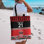 New Zealand Rugby Pacific Custom Tote Bag Whatumoana Maori Kowhaiwhai Pattern - Aussie Hoodie