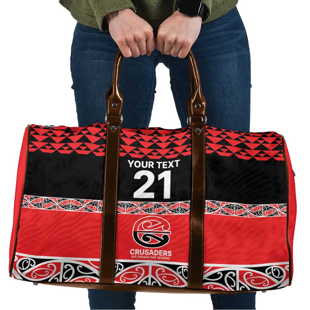 New Zealand Rugby Pacific Custom Travel Bag Whatumoana Maori Kowhaiwhai Pattern - Aussie Hoodie