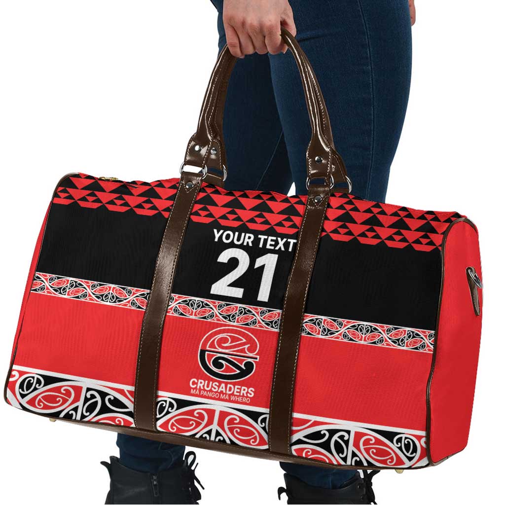 New Zealand Rugby Pacific Custom Travel Bag Whatumoana Maori Kowhaiwhai Pattern - Aussie Hoodie