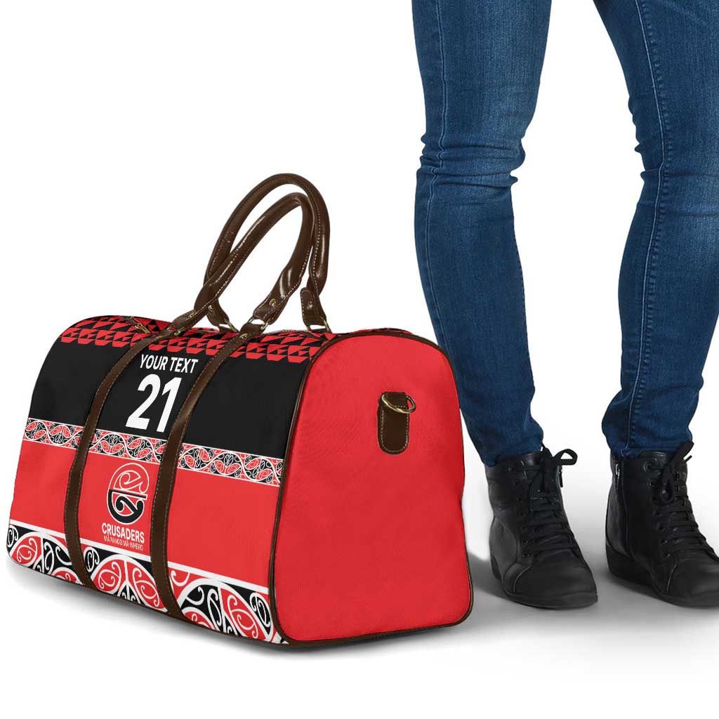 New Zealand Rugby Pacific Custom Travel Bag Whatumoana Maori Kowhaiwhai Pattern - Aussie Hoodie